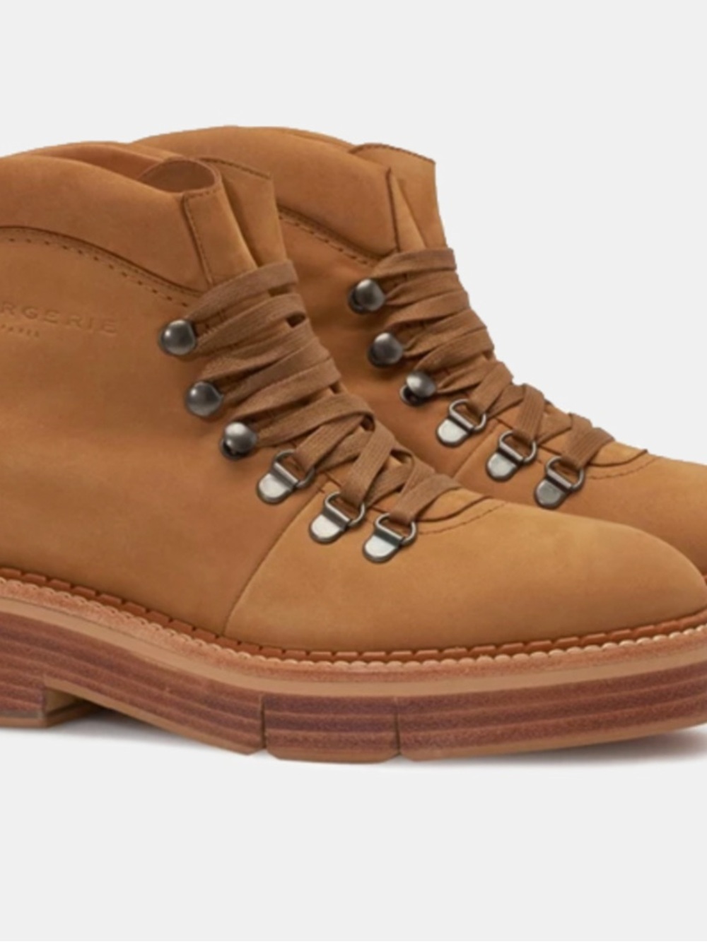 Robert Clergerie Tan Leather Hiking-Style Ankle Boots
